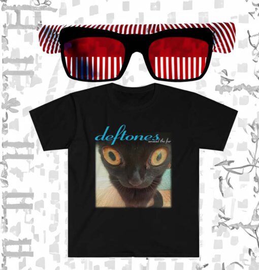 Deftones around the fur cat band Vtg Black T-Shirt