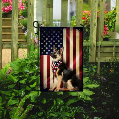 German Shepherd American Flag 2023