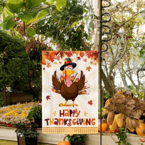 Happy Thanksgiving Turkey Fall Flags