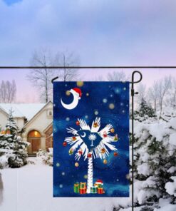 South Carolina Christmas Starry Night Flag