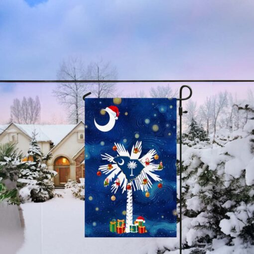 South Carolina Christmas Starry Night Flag