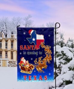 Texas Christmas Flag Santa Is Coming To Texas Flag