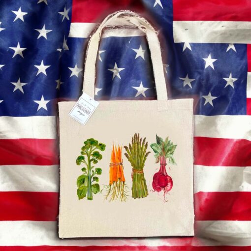 Veggies #2079 Large Canvas Tote Bags