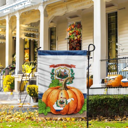 West Virginia Fall Halloween Thanksgiving Pumpkin Flags