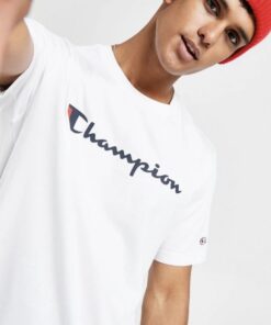 White Champion Legacy Large Logo Core T-Shirt