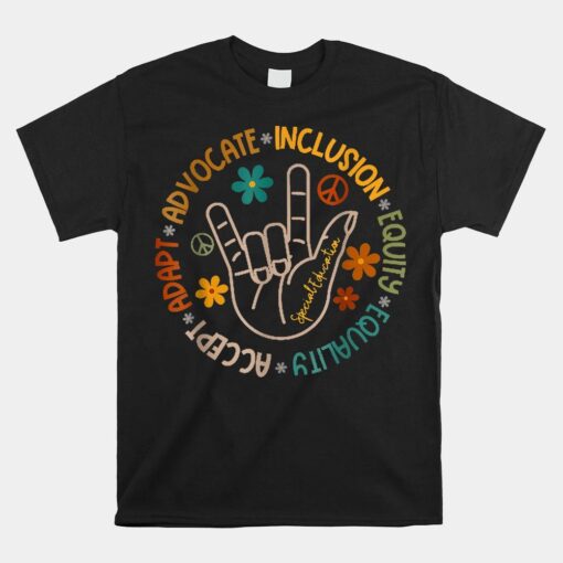 Accept Adapt Advocate Inclusion Equity Equality Shirt