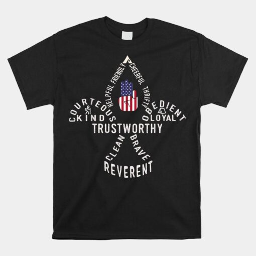 America Flag Scouting Law Shirt