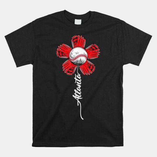 Atlanta Colorful Baseball Flower Souvenir Shirt