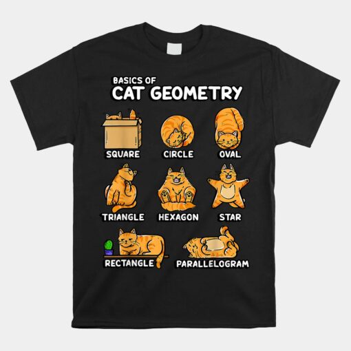 Basic Cat Geometry Cute Cat Shirt