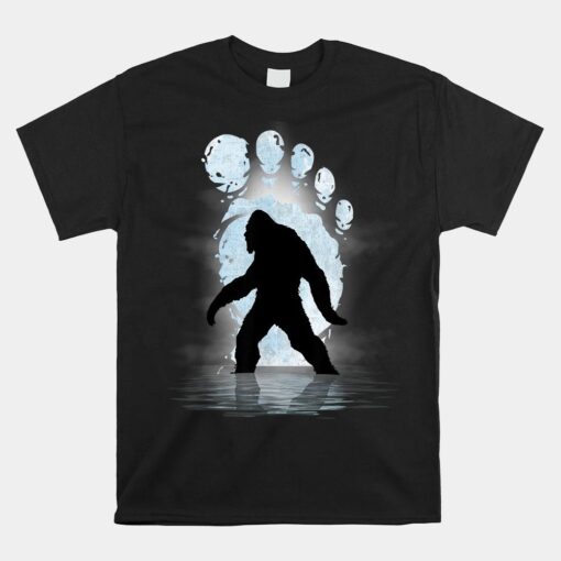 Bigfoot Footprint Moon Light Shirt