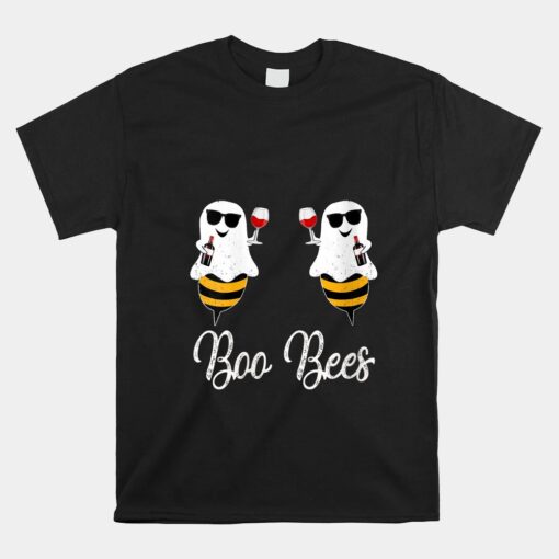 Boo Bees Couples Halloween Shirt Wine Drinking Shirt