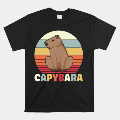 Capybara Vintage Retro Capaberra Gifts Don't Worry Be Capy Shirt