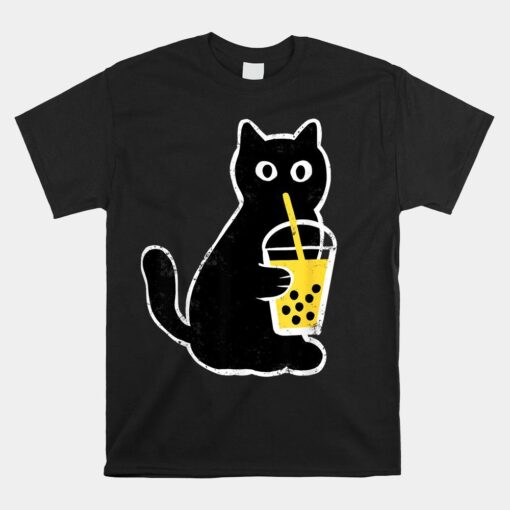 Cat Boba Anime Japanese Bubble Tea Shirt