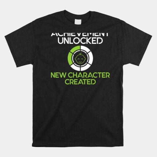 Character Created New Dad Pregnancy Announcement Gamer Shirt