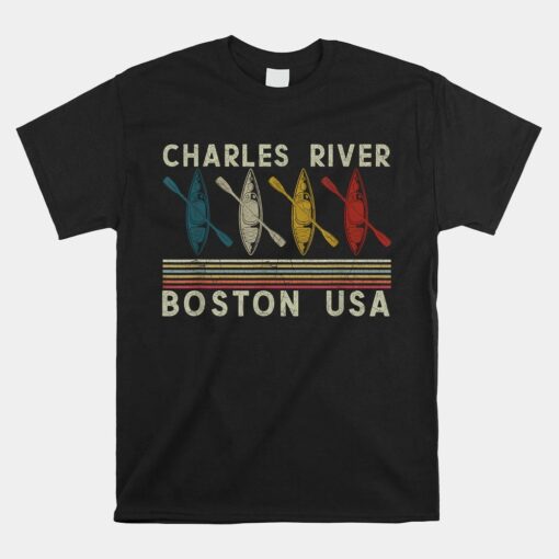 Charles River Rowing Crew Erg Boston Massachusetts Boat Race Shirt