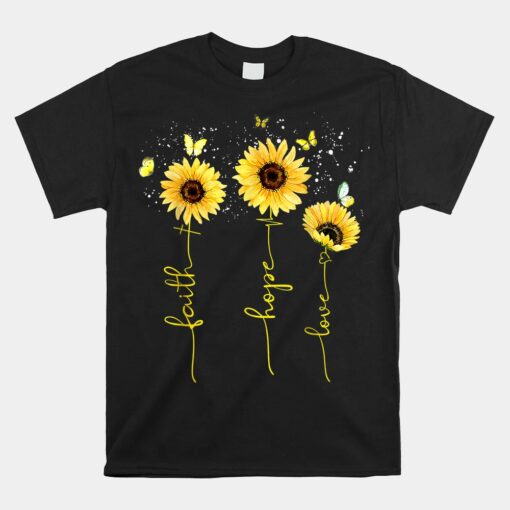 Christian Sunflower Faith Hope Love Shirt