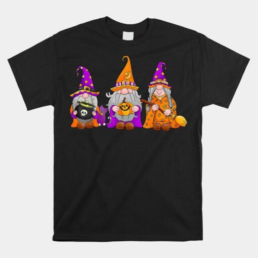 Cute Gnomes Autumn Pumpkin Fall Funny Halloween Shirt