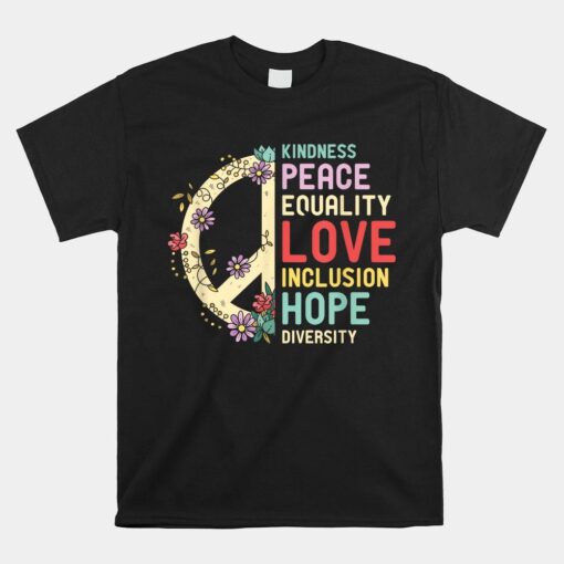 Diversity Equality Love Peace Human Rights Social Justice Shirt