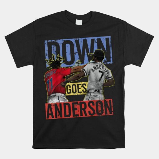 Down Goes Anderson Funny Meme Baseball Shirt