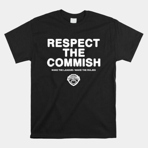 Espn Fantasy Football Respect The Commish Emblem Logo V2 Shirt