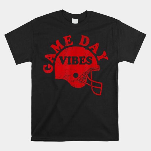 Football Game Day Vibes Red Helmet Shirt