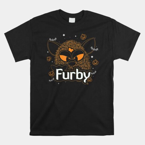 Furby Halloween Spooky Lines Pumpkin Furby Shirt