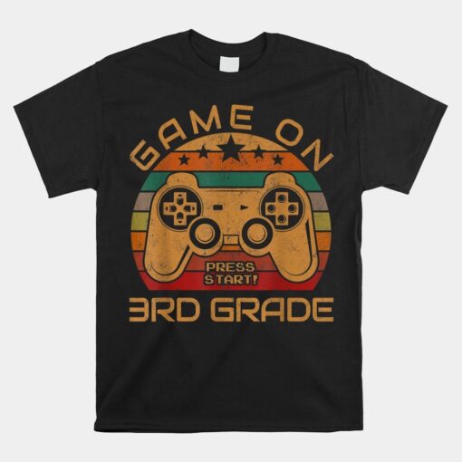 Game On 3rd Grade First Day Gamer Shirt