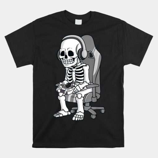 Gaming Halloween Skeleton Scary Shirt