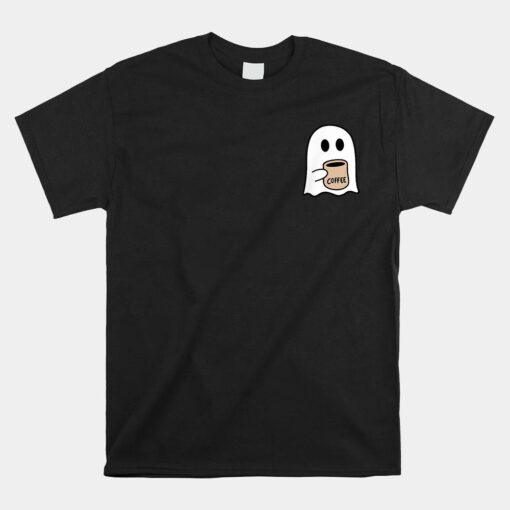 Ghost Drinking Coffee Halloween Shirt