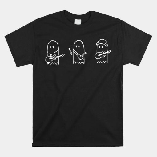 Ghost Playing Guitar Lazy Halloween Shirt