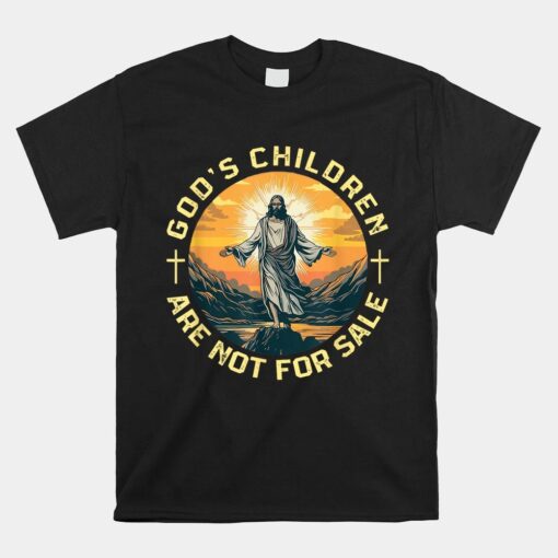 Gods Children Are Not For Sale Jesus Cross Shirt