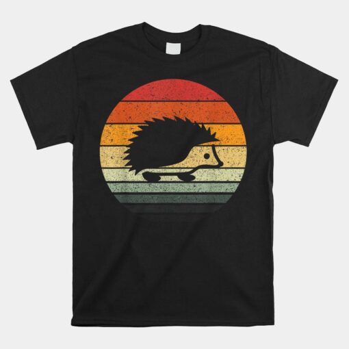 Hedgehog Vintage Retro Sunset Shirt