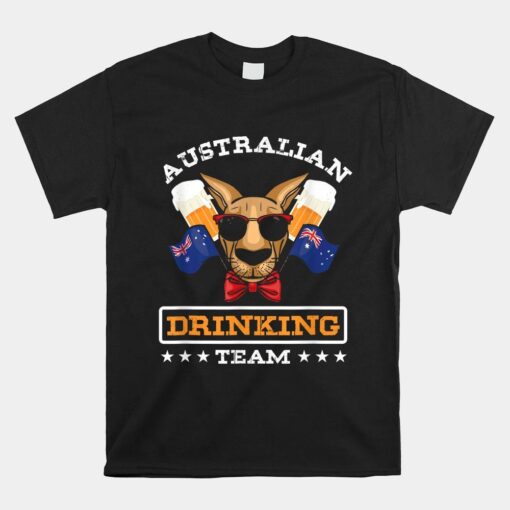 Kangaroo Australian Drinking Team Beer Drinker Australia Shirt