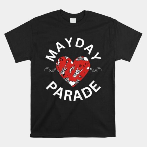 May Day Parade- Guitar Flying Hearts And Lightning Bolt Shirt