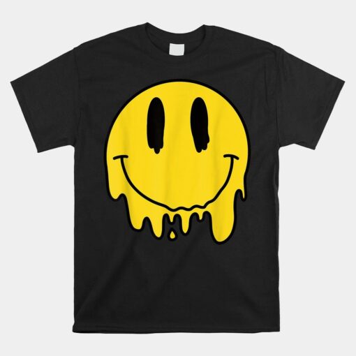 Melting Yellow Smile Funny Smiling Melted Dripping Face Cute Shirt