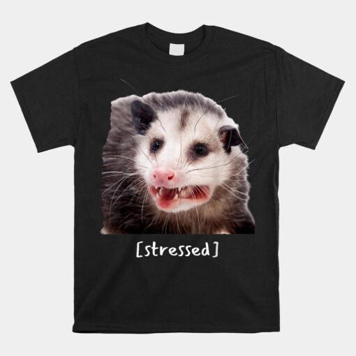 Opossum Stressed Funny Street Cat Meme Shirt