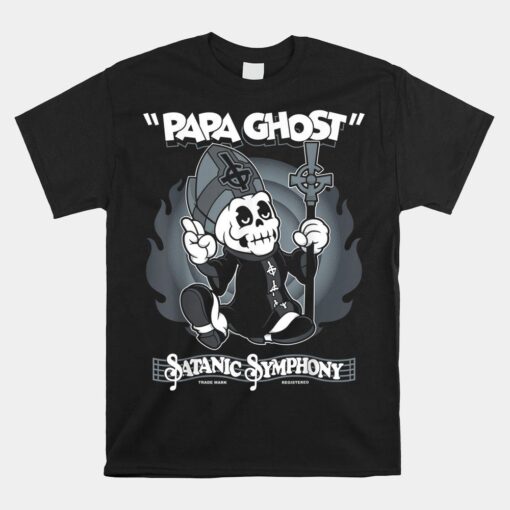 Papa Ghost Vintage Cartoon Satanic Symphony Creepy Cute Shirt