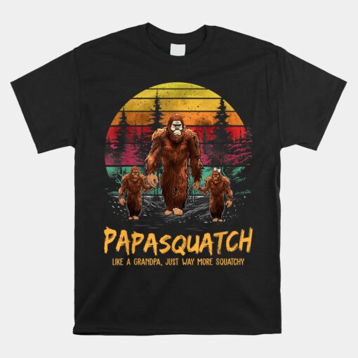 Papa Squatch Like A Grandpa Bigfoot Sasquatch Shirt