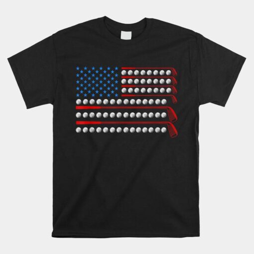 Patriotic Golf Usa Flag Golf Clubs Shirt