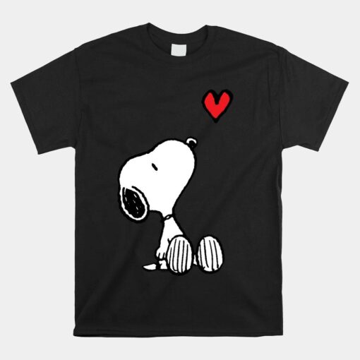 Peanuts Heart Sitting Snoopy  Shirt