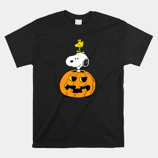 Peanuts Snoopy Woodstock Pumpkin Halloween Shirt