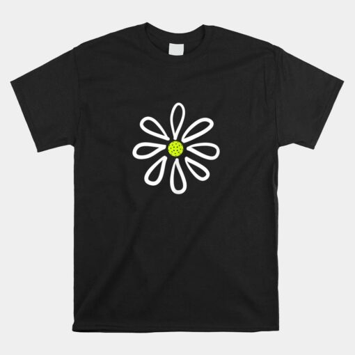 Pickleball Shirts Flower Daisy Pickleball Center Shirt