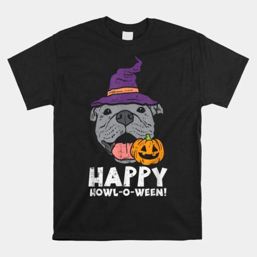 Pitbull Witch Happy Howl O Ween Shirt