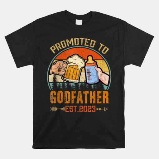 Promoted To Godfather 2023 New Godfather Shirt