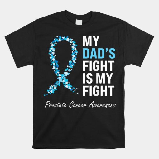 Prostate Cancer Awareness Light Blue Ribbon Dad Survivor Shirt