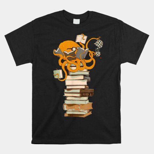 Reading Octopus Tea Coffee And Books Shirt