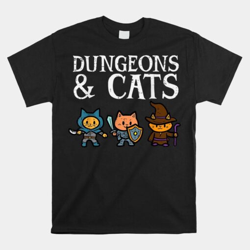 Rpg Gamer And Cats Shirt