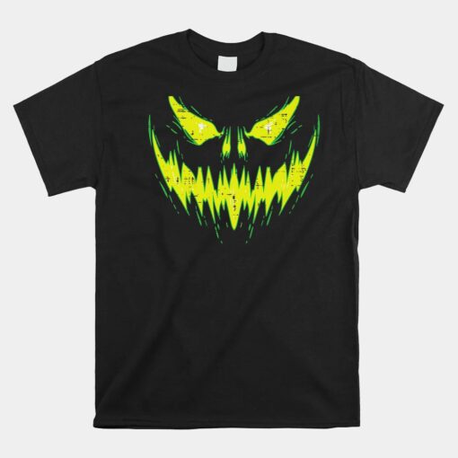 Scary Pumpkin Jack O Lantern Face Halloween Shirt