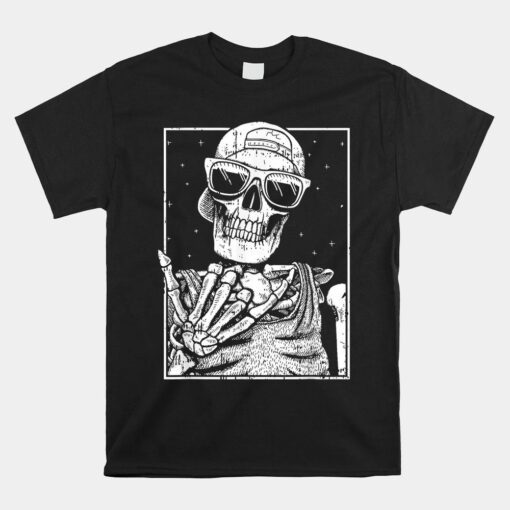 Skeleton Rock Hand Halloween Shirt