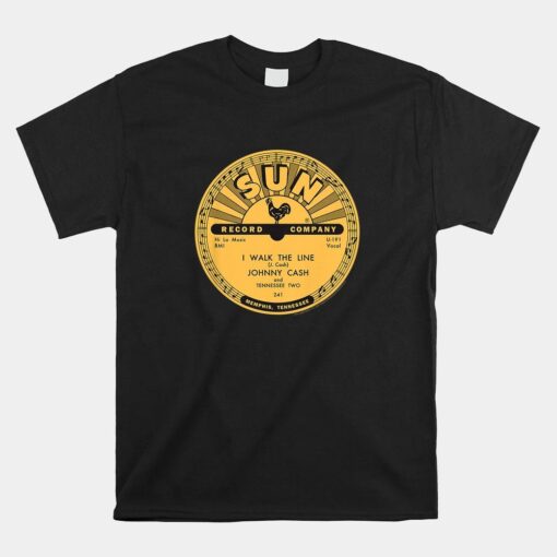 Sun Records Vinyl Johnny Cash I Walk The Line Shirt